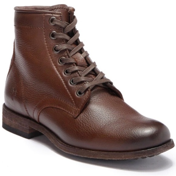 Frye Shoes - Frye Women’s Cognac Brown Leather Tyler Lace Up Boots
